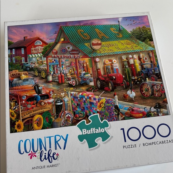 Buffalo Games Other - Antique Market Country Life 1000 Piece Jigsaw Puzzle Buffalo